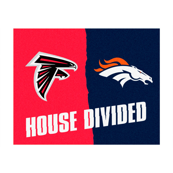 NFL House Divided - Falcons / Broncos House Divided Mat House Divided Multi