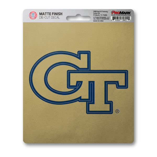 Georgia Tech Jackets Matte Decal "GT" Logo