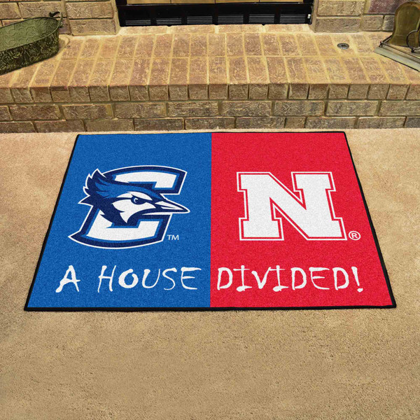 House Divided - Creighton / Nebraska House Divided Mat 33.75"x42.5"