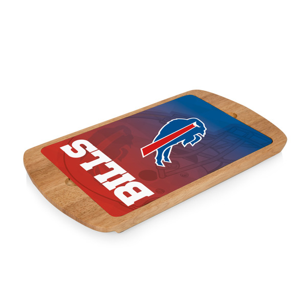 Buffalo Bills Billboard Glass Top Serving Tray, (Parawood)