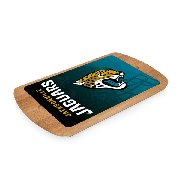 Jacksonville Jaguars Billboard Glass Top Serving Tray, (Parawood)