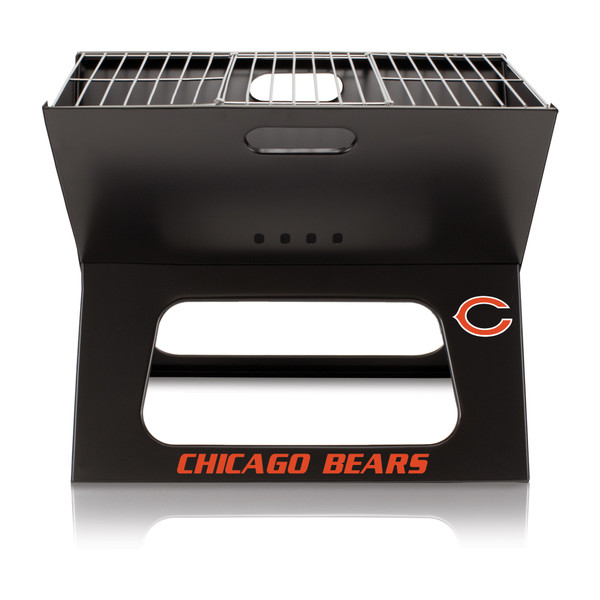 Chicago Bears X-Grill Portable Charcoal BBQ Grill, (Black)