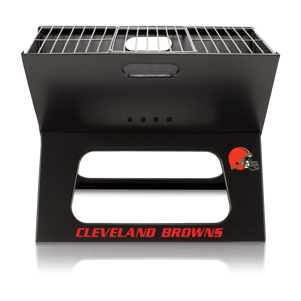 Cleveland Browns X-Grill Portable Charcoal BBQ Grill, (Black)