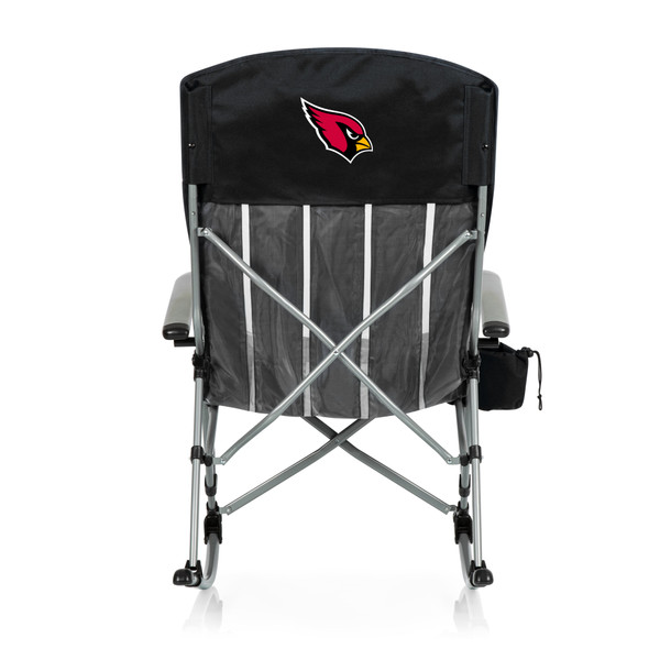 Arizona Cardinals Outdoor Rocking Camp Chair, (Black)