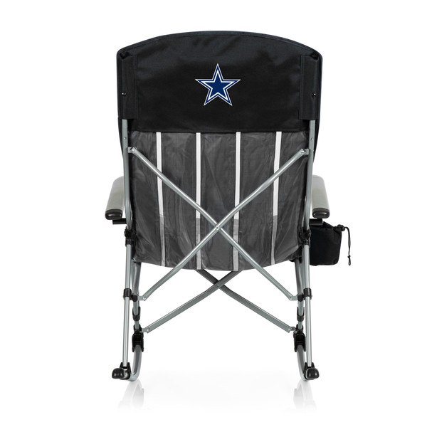 Dallas Cowboys Outdoor Rocking Camp Chair, (Black)