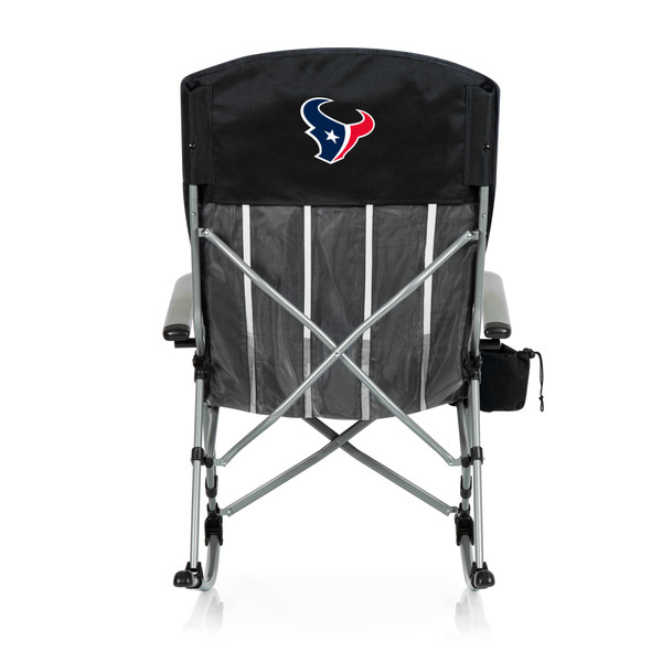 Houston Texans Outdoor Rocking Camp Chair, (Black)