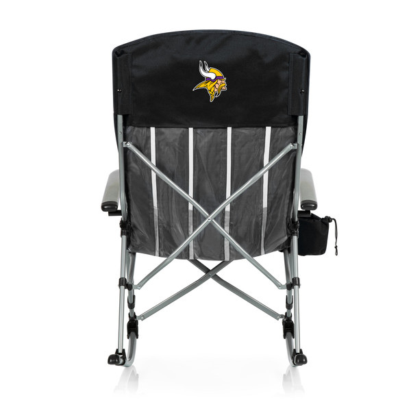 Minnesota Vikings Outdoor Rocking Camp Chair, (Black)
