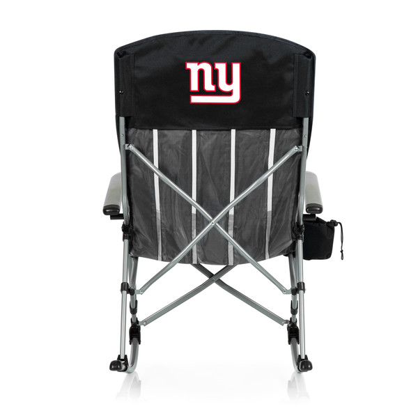 New York Giants Outdoor Rocking Camp Chair, (Black)