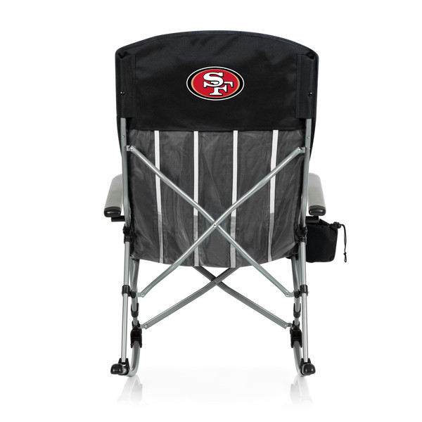 San Francisco 49ers Outdoor Rocking Camp Chair, (Black)