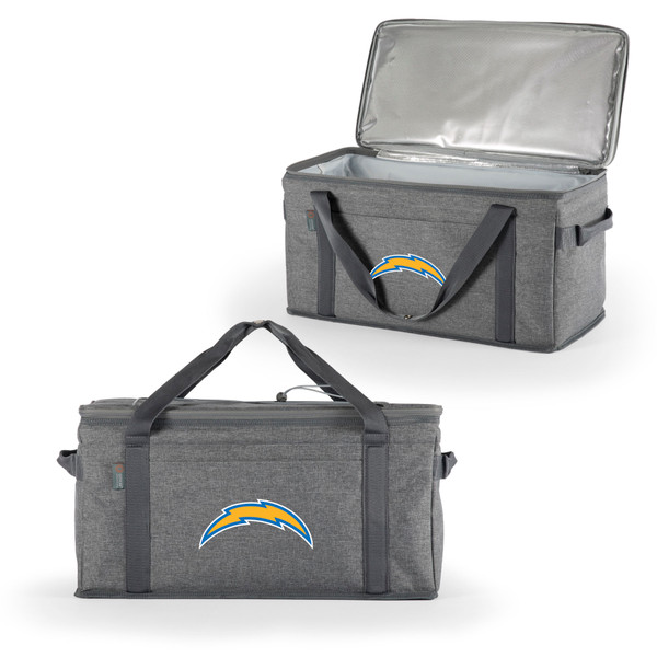 Los Angeles Chargers 64 Can Collapsible Cooler, (Heathered Gray)