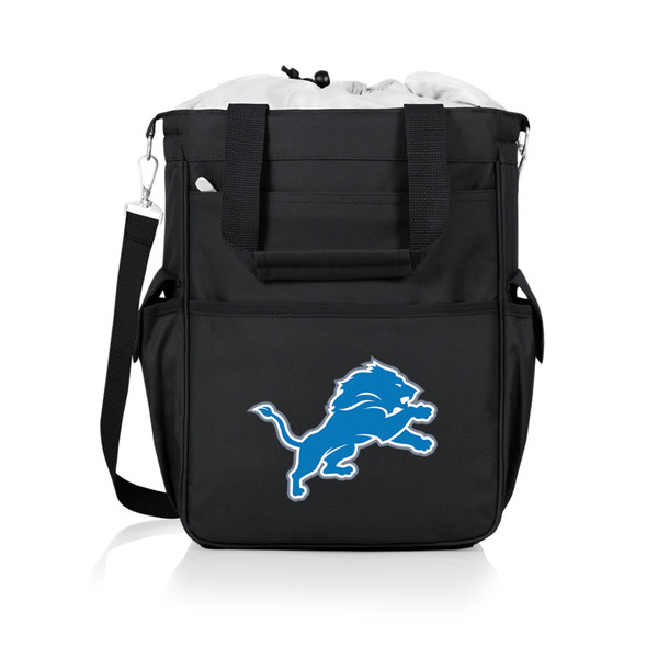 Detroit Lions Activo Cooler Tote Bag, (Black with Gray Accents)