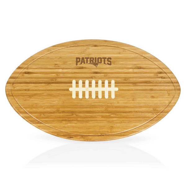 New England Patriots Kickoff Football Cutting Board & Serving Tray, (Bamboo)