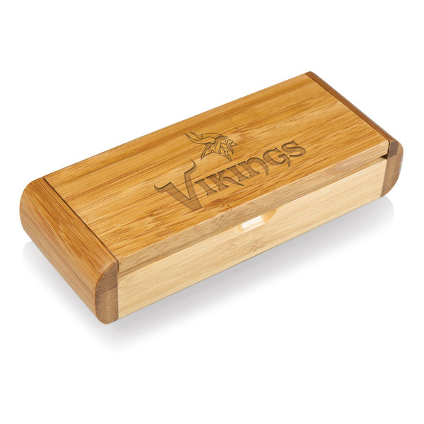 Minnesota Vikings Elan Deluxe Corkscrew In Bamboo Box, (Bamboo)