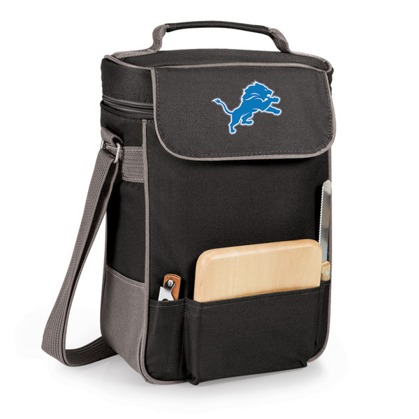 Detroit Lions Duet Wine & Cheese Tote, (Black with Gray Accents)