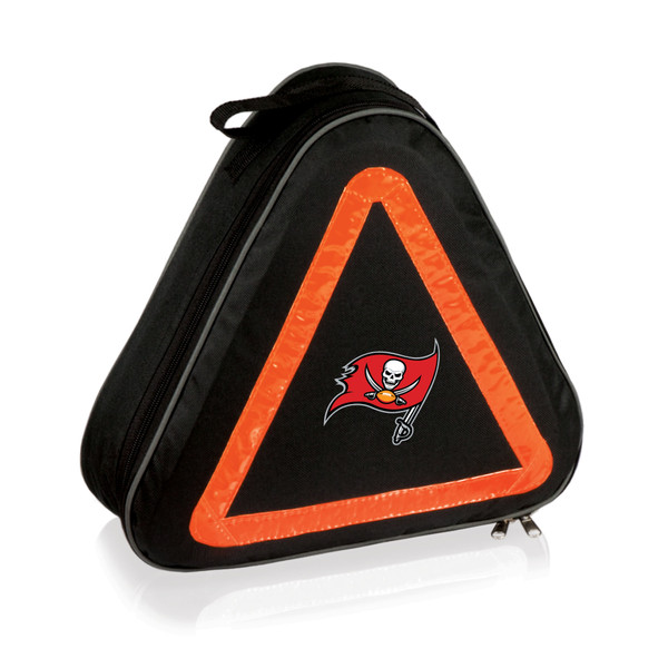 Tampa Bay Buccaneers Roadside Emergency Car Kit, (Black with Orange Accents)