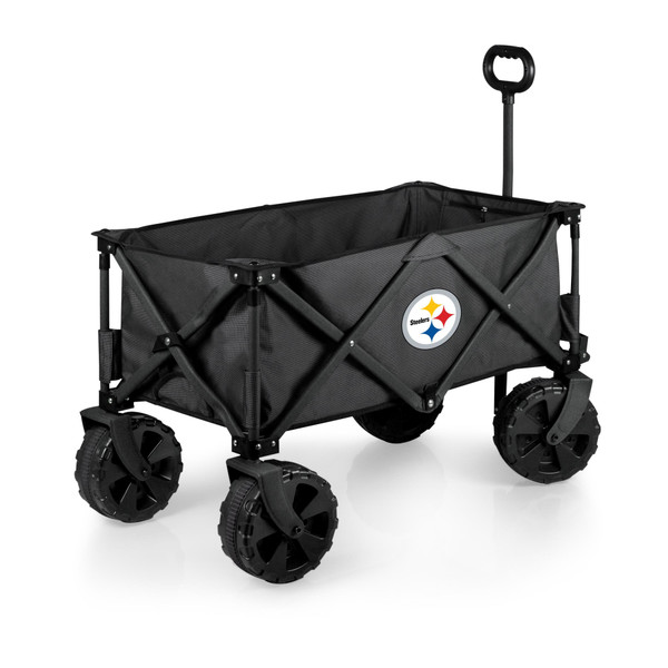 Pittsburgh Steelers Adventure Wagon Elite All-Terrain Portable Utility Wagon, (Dark Gray)