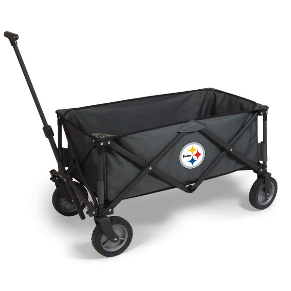 Pittsburgh Steelers Adventure Wagon Portable Utility Wagon, (Dark Gray)