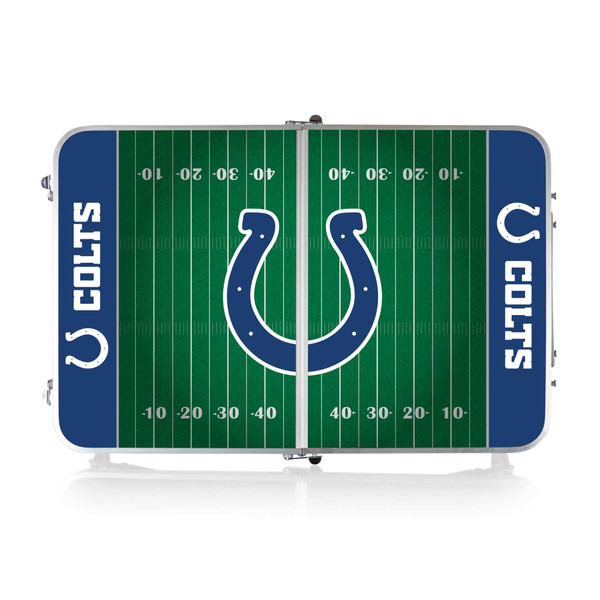 Indianapolis Colts Concert Table Mini Portable Table, (Charcoal Wood Grain)
