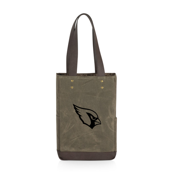 Arizona Cardinals 2 Bottle Insulated Wine Cooler Bag, (Khaki Green with Beige Accents)