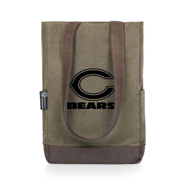 Chicago Bears 2 Bottle Insulated Wine Cooler Bag, (Khaki Green with Beige Accents)