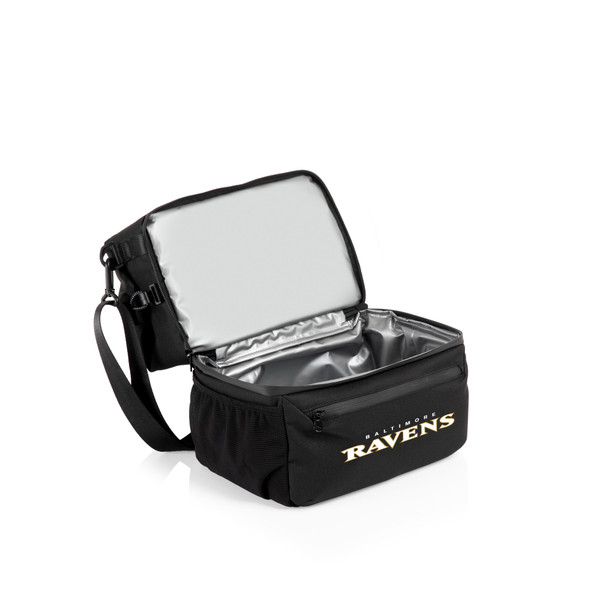 Baltimore Ravens Tarana Lunch Bag Cooler with Utensils, (Carbon Black)