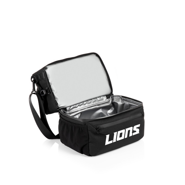 Detroit Lions Tarana Lunch Bag Cooler with Utensils, (Carbon Black)