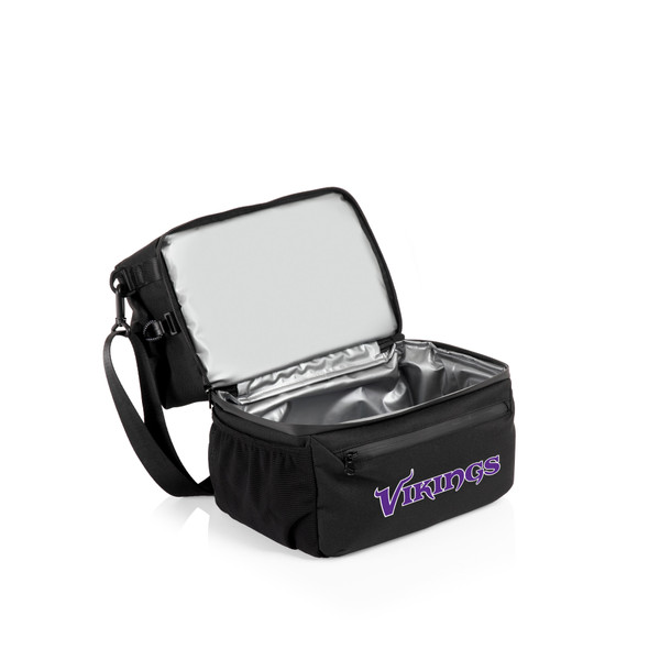 Minnesota Vikings Tarana Lunch Bag Cooler with Utensils, (Carbon Black)