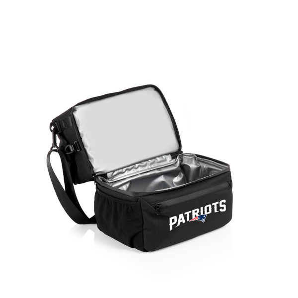 New England Patriots Tarana Lunch Bag Cooler with Utensils, (Carbon Black)