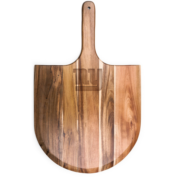 New York Giants Acacia Pizza Peel Serving Paddle, (Acacia Wood)