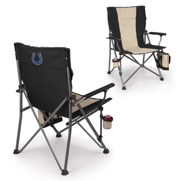Indianapolis Colts Logo Big Bear XXL Camping Chair with Cooler, (Black)