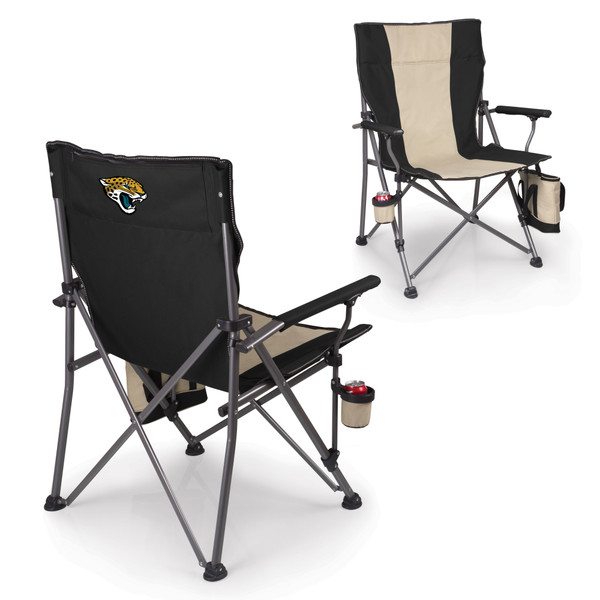 Jacksonville Jaguars Logo Big Bear XXL Camping Chair with Cooler, (Black)