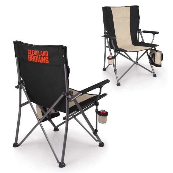 Cleveland Browns Big Bear XXL Camping Chair with Cooler, (Black)