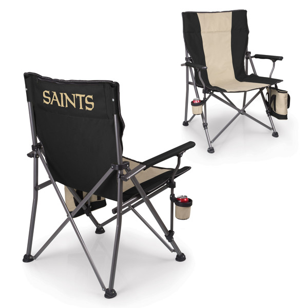 New Orleans Saints Big Bear XXL Camping Chair with Cooler, (Black)