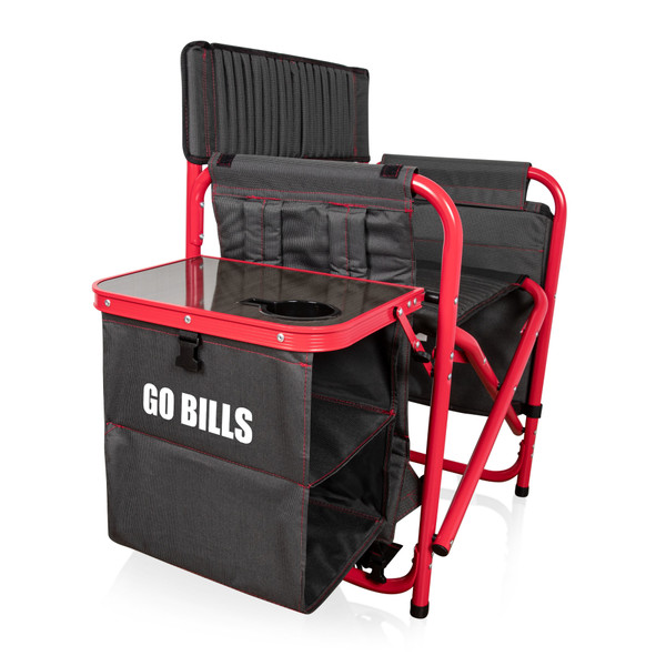 Buffalo Bills Fusion Camping Chair, (Dark Gray with Red Accents)