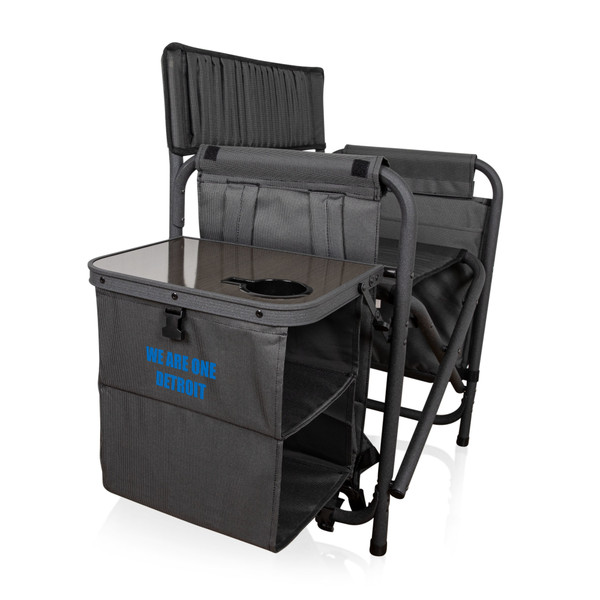 Detroit Lions Fusion Camping Chair, (Dark Gray with Black Accents)