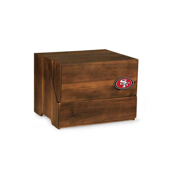 San Francisco 49ers Madison Acacia Tabletop Bar Set, (Acacia Wood)