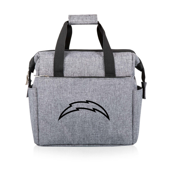 Los Angeles Chargers On The Go Lunch Bag Cooler, (Heathered Gray)