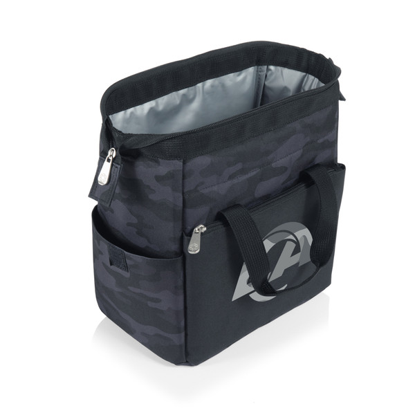 Los Angeles Rams On The Go Lunch Bag Cooler, (Black Camo)