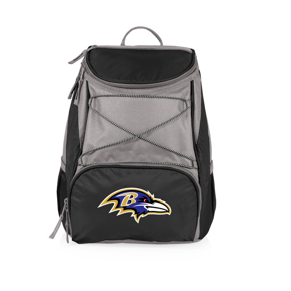 Baltimore Ravens PTX Backpack Cooler, (Black with Gray Accents)