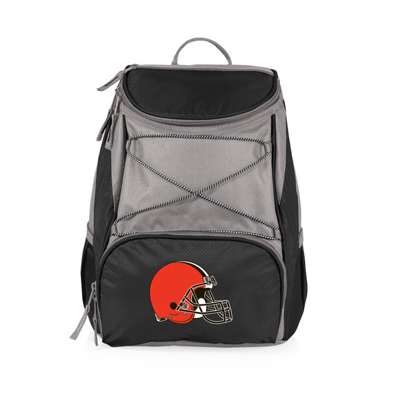Cleveland Browns PTX Backpack Cooler, (Black with Gray Accents)