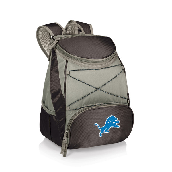 Detroit Lions PTX Backpack Cooler, (Black with Gray Accents)