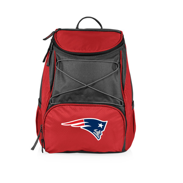 New England Patriots PTX Backpack Cooler, (Red with Gray Accents)