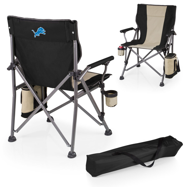 Detroit Lions Outlander XL Camping Chair with Cooler, (Black)