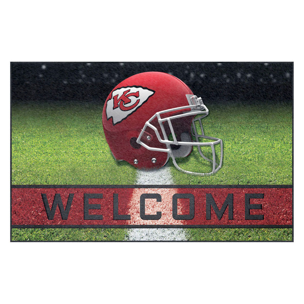Kansas City Chiefs Crumb Rubber Door Mat KC Arrow Primary Logo Red