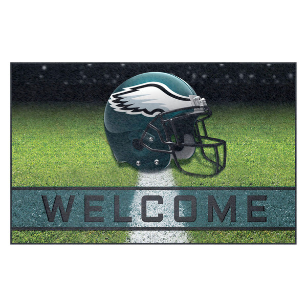 Philadelphia Eagles Crumb Rubber Door Mat Eagle Head Primary Logo Green