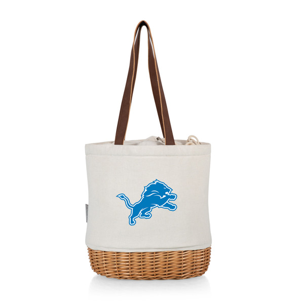 Detroit Lions Pico Willow and Canvas Lunch Basket, (Natural Canvas)