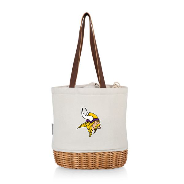 Minnesota Vikings Pico Willow and Canvas Lunch Basket, (Natural Canvas)