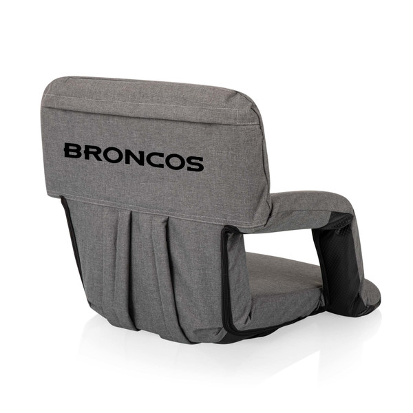 Denver Broncos Ventura Portable Reclining Stadium Seat, (Heathered Gray)