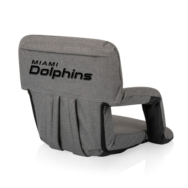 Miami Dolphins Ventura Portable Reclining Stadium Seat, (Heathered Gray)