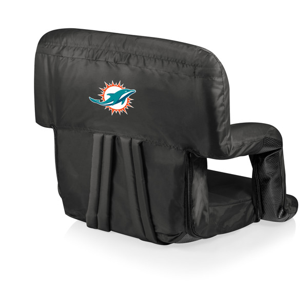 Miami Dolphins Ventura Portable Reclining Stadium Seat, (Black)